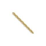 10K Yellow Gold 1.8 mm Polished Chain Necklace, Solid detail view