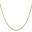 10K Yellow Gold 1.45 mm Polished Chain Necklace, Solid