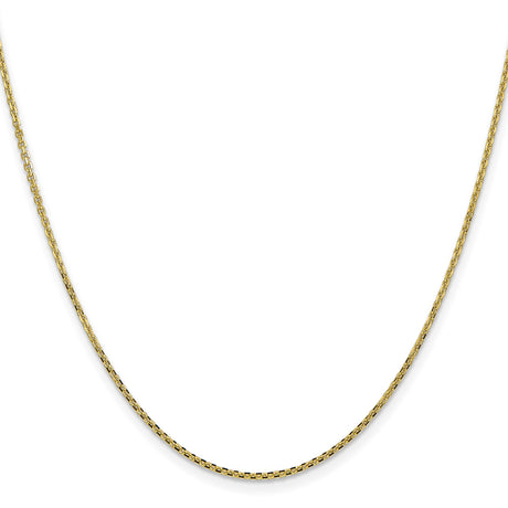 10K Yellow Gold 1.45 mm Polished Chain Necklace, Solid