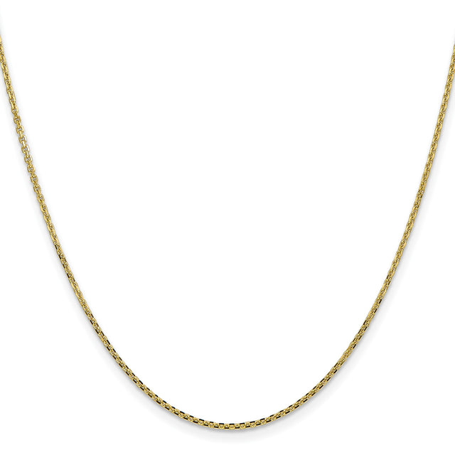 10K Yellow Gold 1.45 mm Polished Chain Necklace, Solid