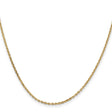 10K Yellow Gold 1.65 mm Polished Chain Necklace, Solid