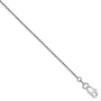 10K White Gold 0.95 mm Polished Chain Anklet, Solid