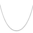 10K White Gold 0.8 mm Cable Chain Necklace