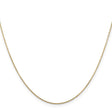 10K Yellow Gold 0.8 mm Polished Chain Necklace, Solid