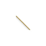 10K Yellow Gold 0.8 mm Polished Chain Necklace, Solid detail view