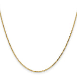 10K Yellow Gold 1.4 mm Cable Chain Necklace