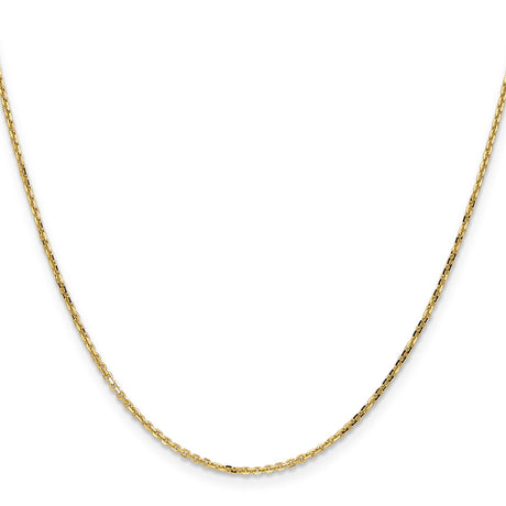 10K Yellow Gold 1.4 mm Cable Chain Necklace