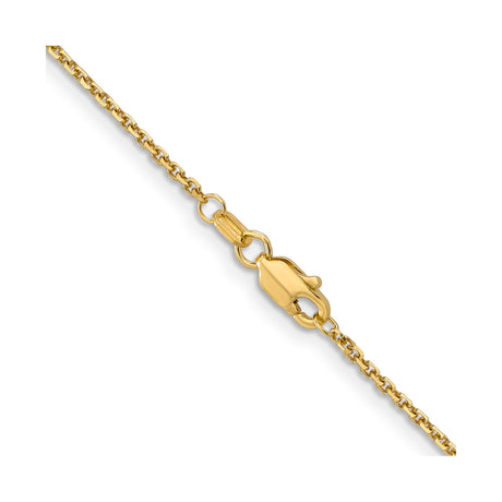 10K Yellow Gold 1.4 mm Cable Chain Necklace alternate angle