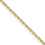 10K Yellow Gold 1.4 mm Cable Chain Necklace detail view