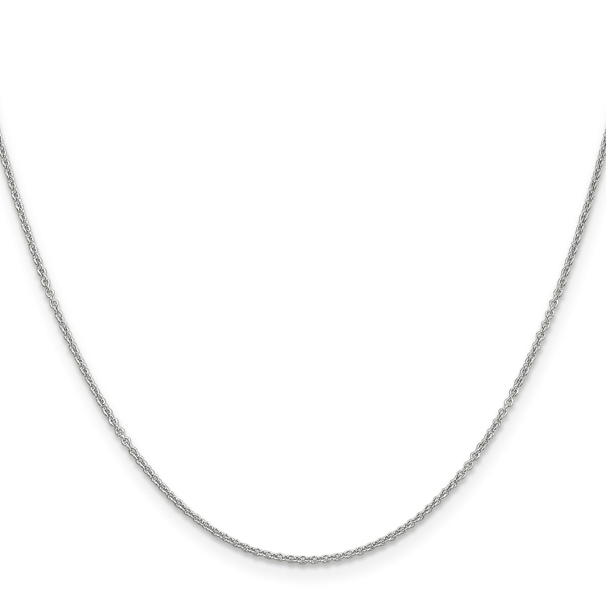 10K White Gold 1.2 mm Cable Chain Necklace