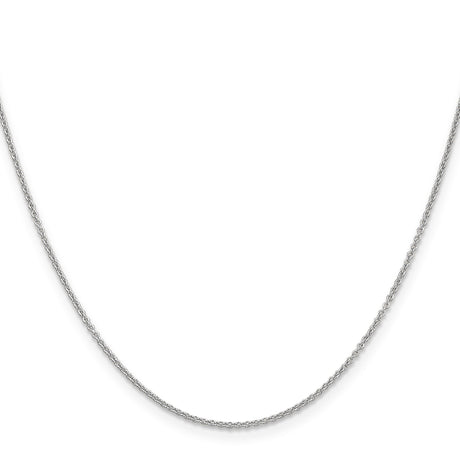 10K White Gold 1.2 mm Cable Chain Necklace