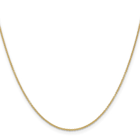 10K Yellow Gold 1.2 mm Cable Chain Necklace