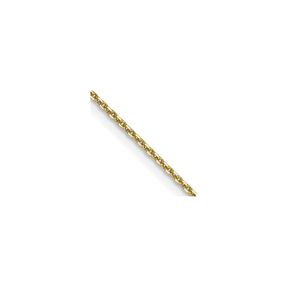 10K Yellow Gold 0.9 mm Polished Chain Necklace, Solid detail view
