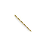 10K Yellow Gold 0.9 mm Polished Chain Necklace, Solid detail view