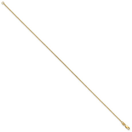 10K Yellow Gold 1.4 mm Forzantine Chain Anklet