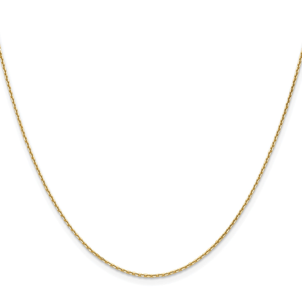 10K Yellow Gold 1.2 mm Cable Chain Necklace