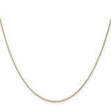 10K Yellow Gold 1.2 mm Cable Chain Necklace