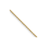 10K Yellow Gold 1.2 mm Cable Chain Necklace detail view