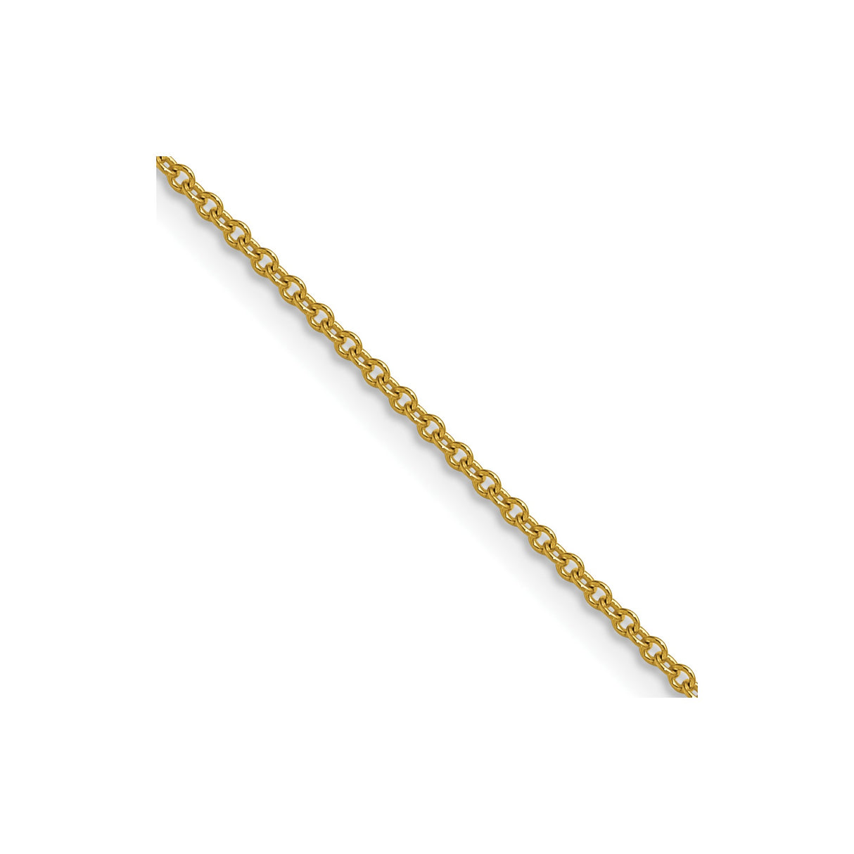 10K Yellow Gold 1.5 mm Cable Chain Necklace detail view
