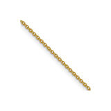 10K Yellow Gold 1.5 mm Cable Chain Necklace detail view