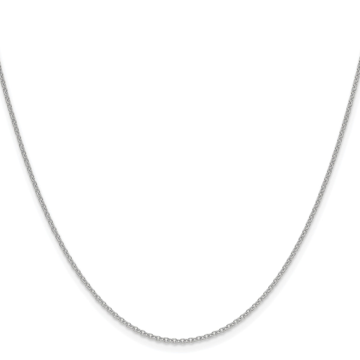 10K White Gold 1.5 mm Cable Chain Necklace
