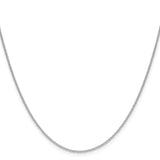 10K White Gold 1.5 mm Cable Chain Necklace