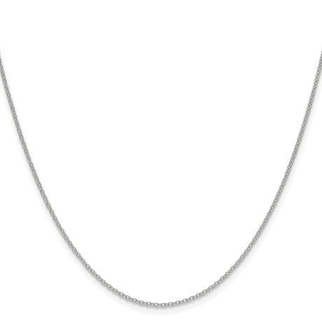 10K White Gold 1.5 mm Cable Chain Necklace