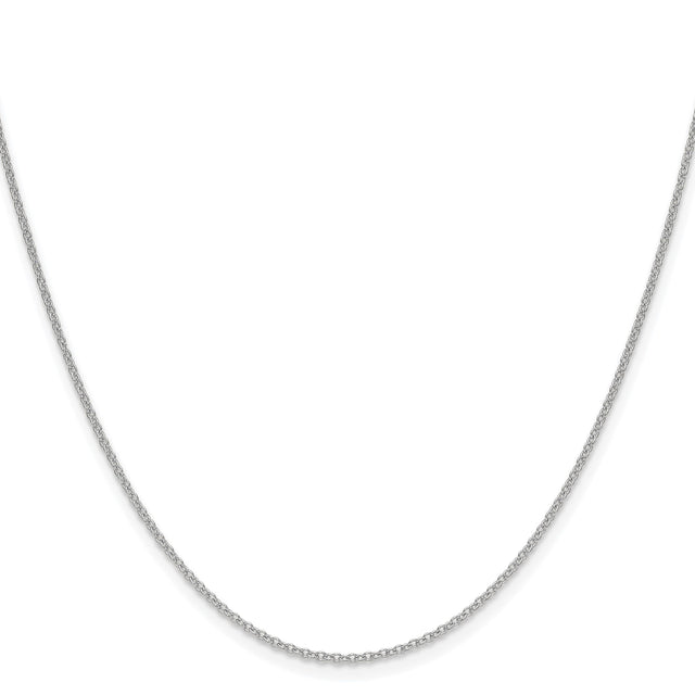 10K White Gold 1.5 mm Cable Chain Necklace