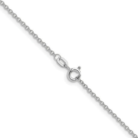 10K White Gold 1.5 mm Cable Chain Necklace alternate angle