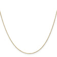 10K Yellow Gold 0.8 mm Polished Chain Necklace, Solid