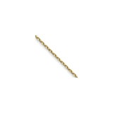 10K Yellow Gold 0.8 mm Polished Chain Necklace, Solid detail view