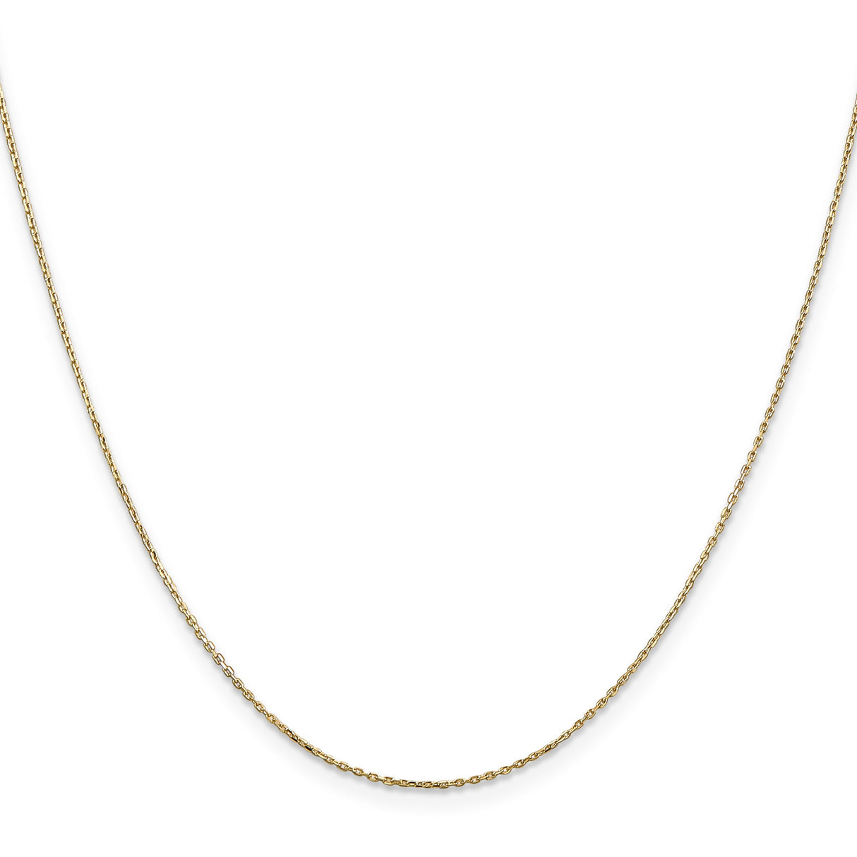 10K Yellow Gold 0.8 mm Cable Chain Necklace