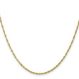 10K Yellow Gold 1.4 mm Singapore Chain Necklace, Polished