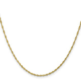 10K Yellow Gold 1.4 mm Singapore Chain Necklace, Polished