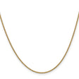 10K Yellow Gold 1.4 mm Polished Chain Necklace, Solid