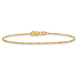 10K Yellow Gold 1.25 mm Figaro Chain Bracelet, Polished