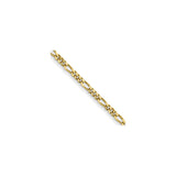 10K Yellow Gold 1.25 mm Figaro Chain Necklace, Polished detail view