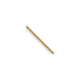 10K Yellow Gold 1 mm Polished Chain Necklace, Solid detail view