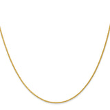 10K Yellow Gold 1.2 mm Polished Chain Necklace, Solid