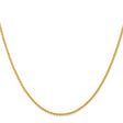 10K Yellow Gold 1.5 mm Polished Chain Necklace, Solid