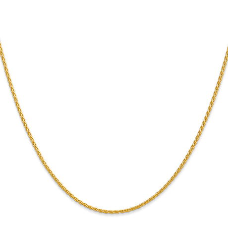 10K Yellow Gold 1.5 mm Polished Chain Necklace, Solid