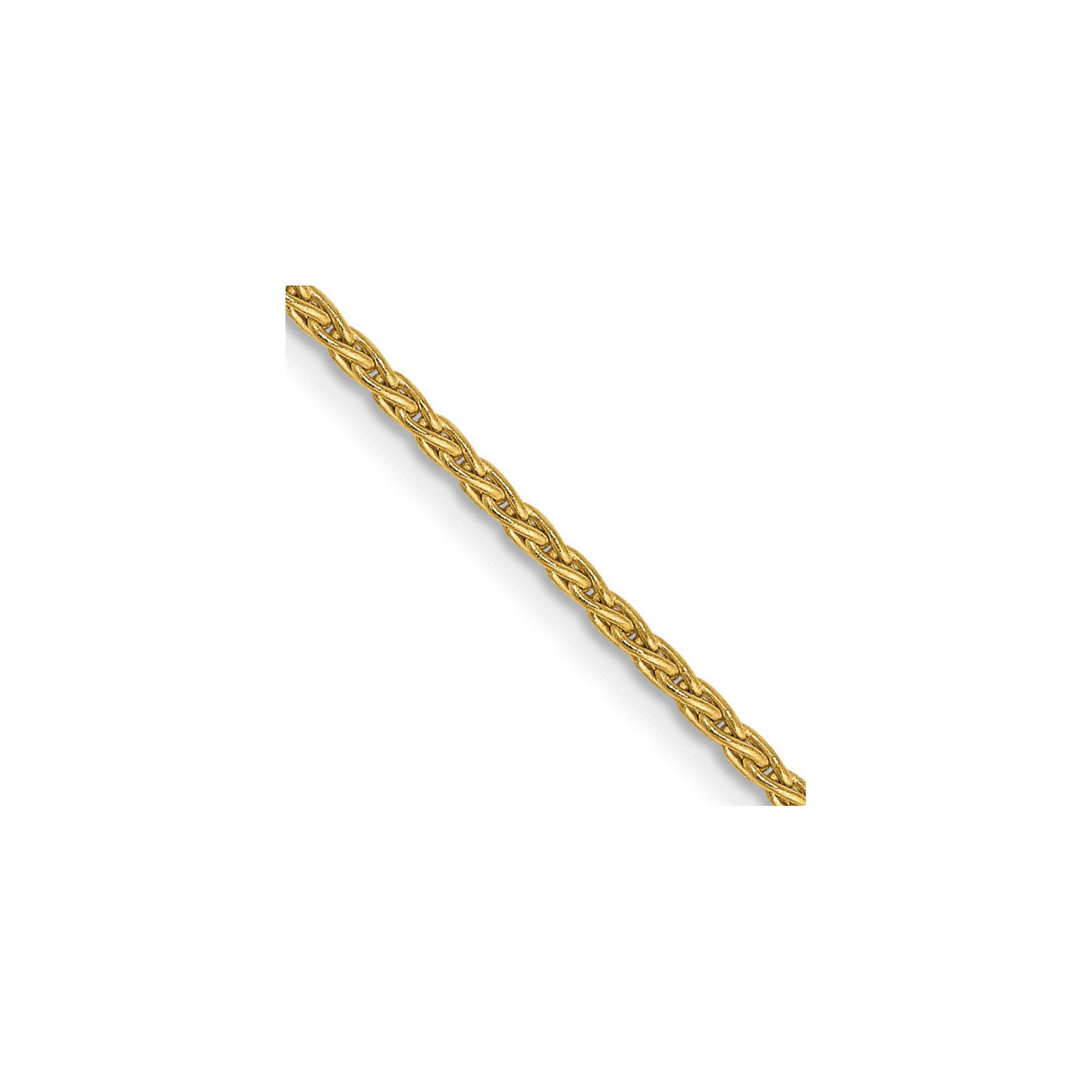 10K Yellow Gold 1.5 mm Polished Chain Necklace, Solid detail view