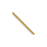 10K Yellow Gold 1.5 mm Polished Chain Necklace, Solid detail view