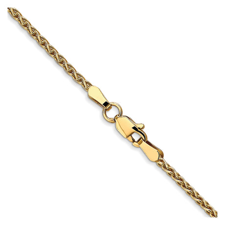 10K Yellow Gold 1.75 mm Polished Chain Necklace, Solid alternate angle