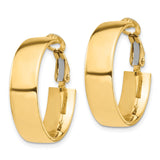 10k Yellow Gold Hoop Earrings, Polished Finish, Round Minimalist Design, Latch Back Closure