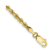 10K Yellow Gold 3 mm Rope Chain Bracelet, Polished
