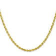 10K Yellow Gold 3.35 mm Rope Chain Necklace, Polished