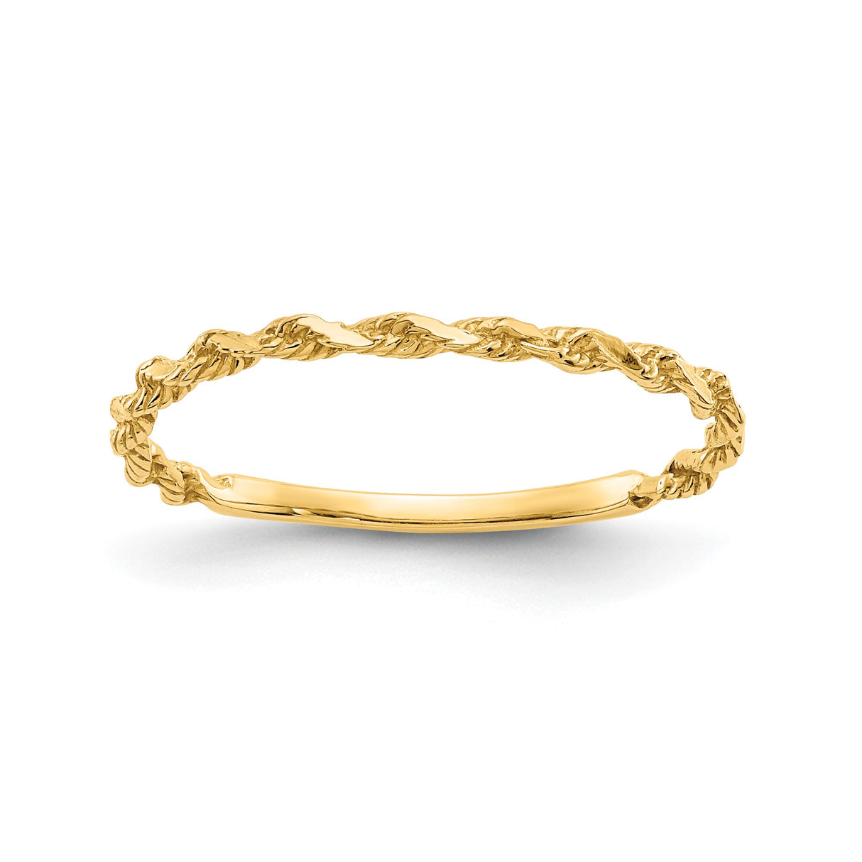 10k Yellow Gold Diamond Cut wedding band ring