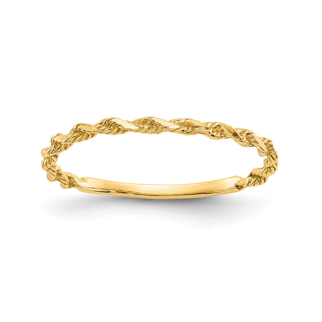10k Yellow Gold Diamond Cut wedding band ring