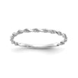 10k White Gold Diamond Cut wedding band ring
